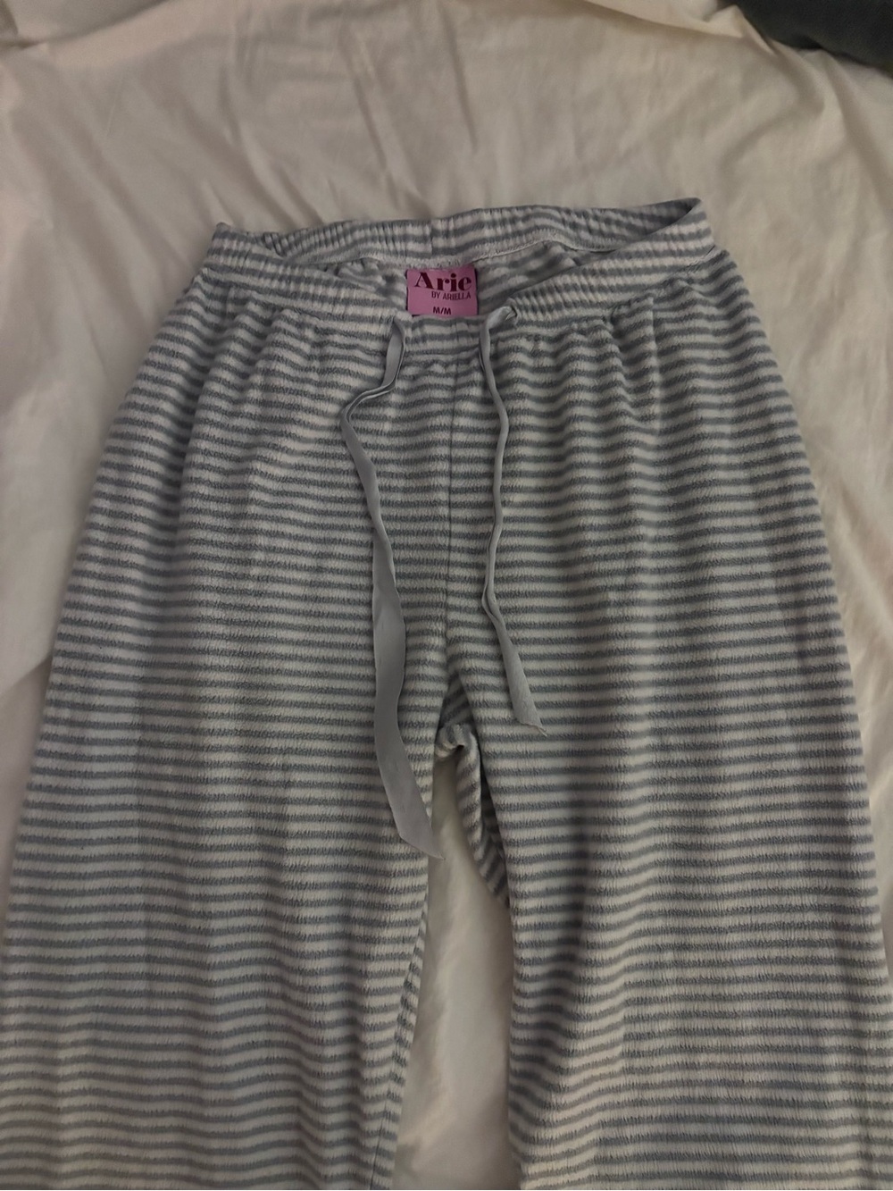 Aeropostale Gray and White Striped Women's Pajama Pants - Picture 2 of 3